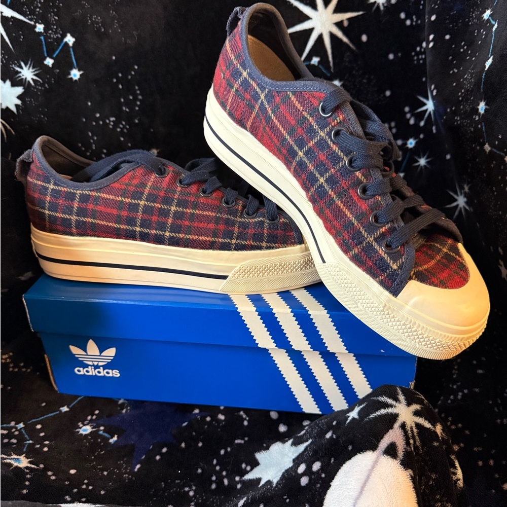 Adidas Nizza RF Platform Mid 'Plaid' sneakers